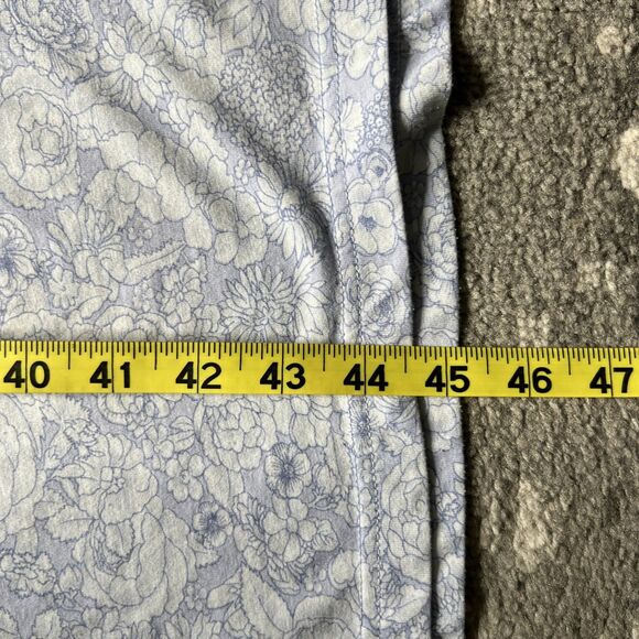 Country Store Nightgown Size Large Knit Blue Floral Midi Cottagecore Tradwife - Picture 7 of 8